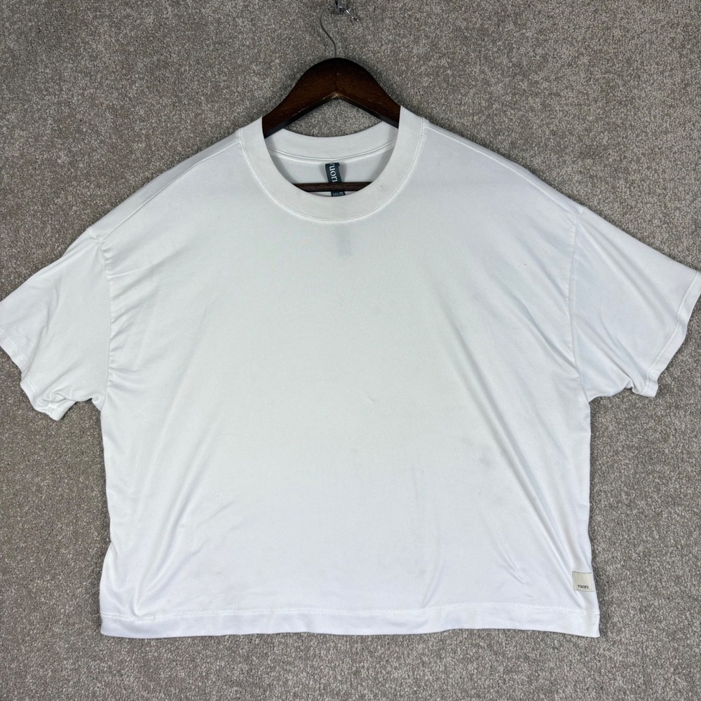 Vuori Zephyr Tee White Short Sleeve Performance Shirt VW1011 Womens Medium